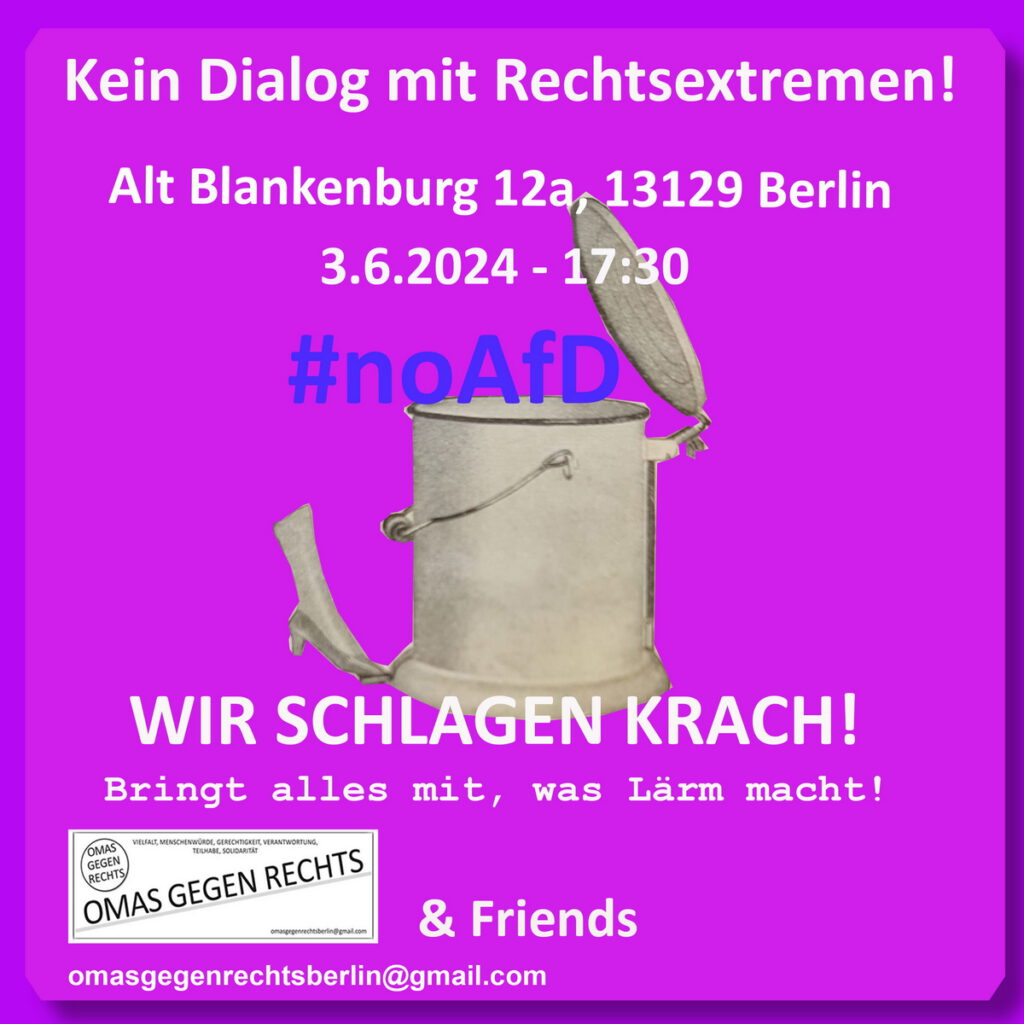 Kein Dialog mit Rechtsextremen - Demo gegen die #NoAfD in Berlin Blankenburg